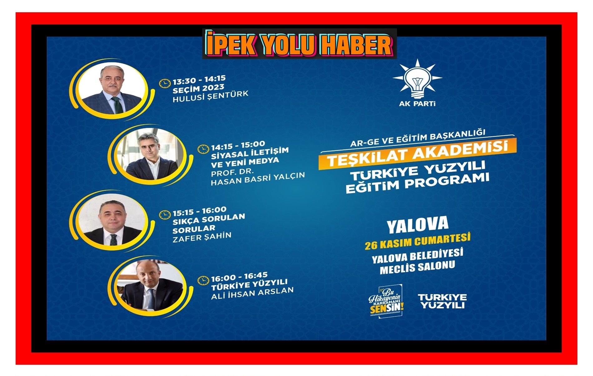 AK Parti’de Teşkilat Akademisi “Türkiye Yüzyılı” Eğitim Programı